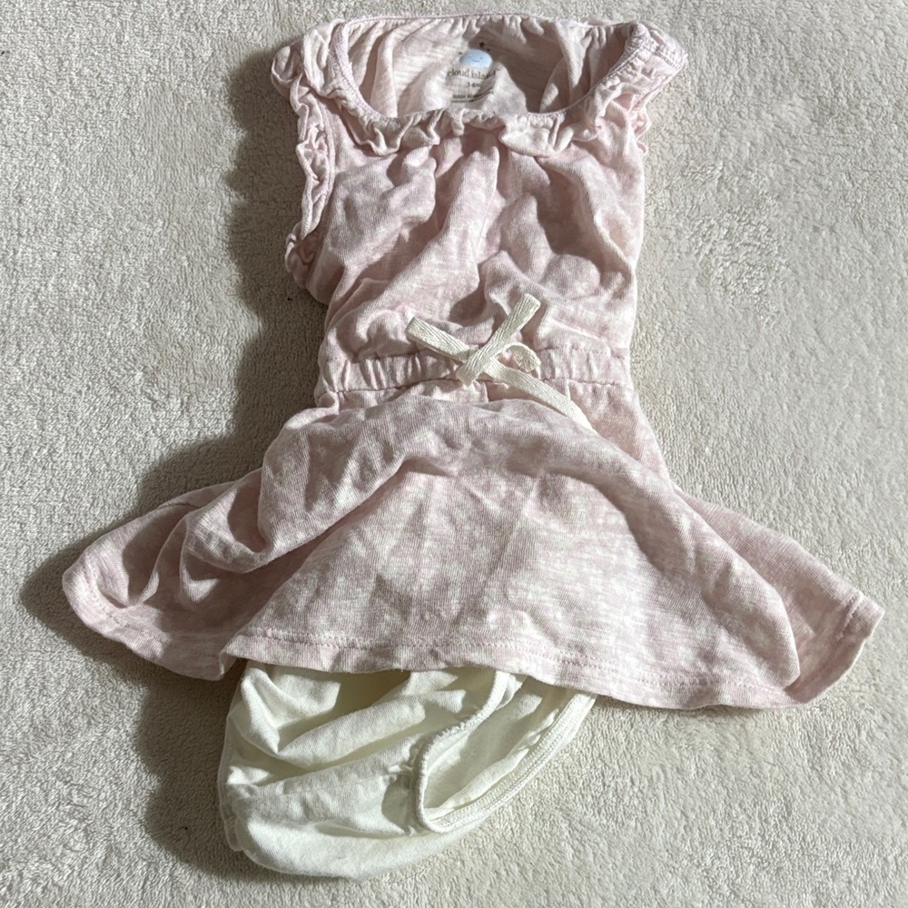 Cloud Island Pink Ruffled Bodysuit